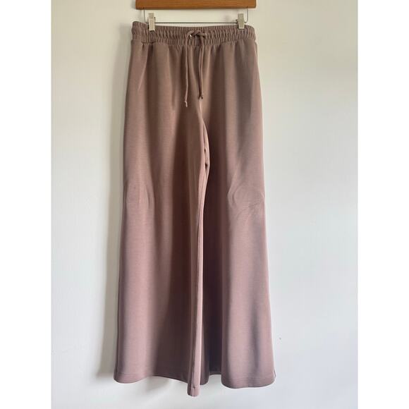 Splendid x Cellajane Wide Leg Lounge Pants Large Soft Mauve Drawstring Waist - Picture 1 of 8
